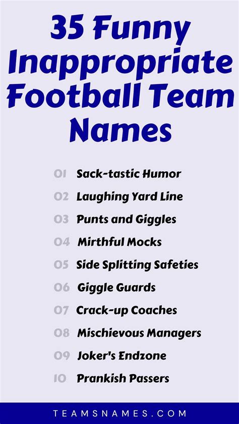 nsfw fantasy football names|340+ Inappropriate Fantasy Football Team Names to。